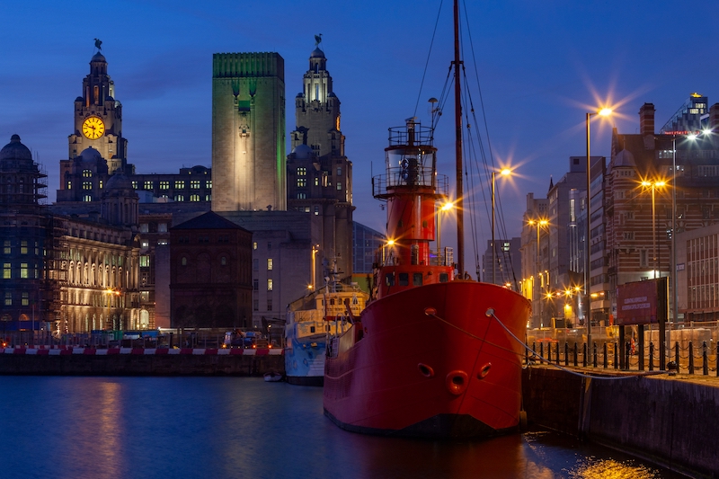 Liverpool. England. 02.11.08. The City of Liverpool on Merseyside in the northwest of England. This area of the city is a UNESCO World Heritage Site.