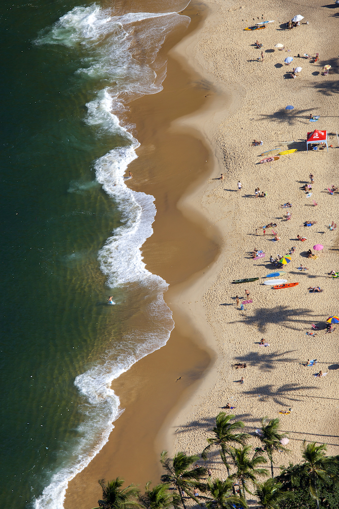 beautiful tropical beach from above