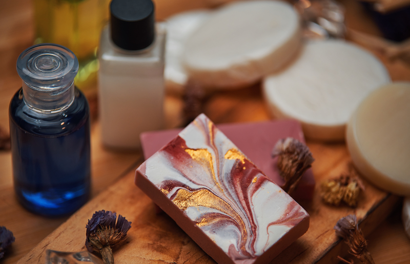 a colourful bar of soap