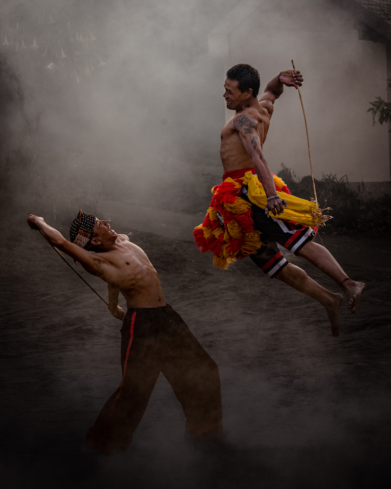 two martial artists fighting