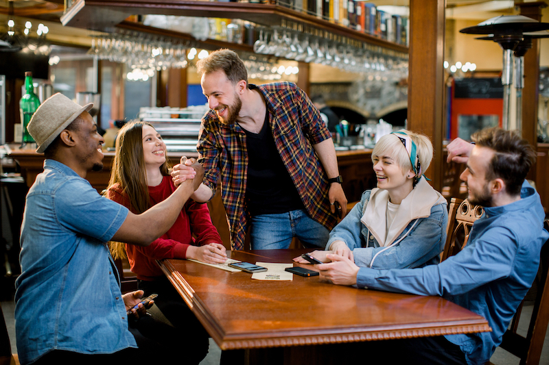 friends at the pub