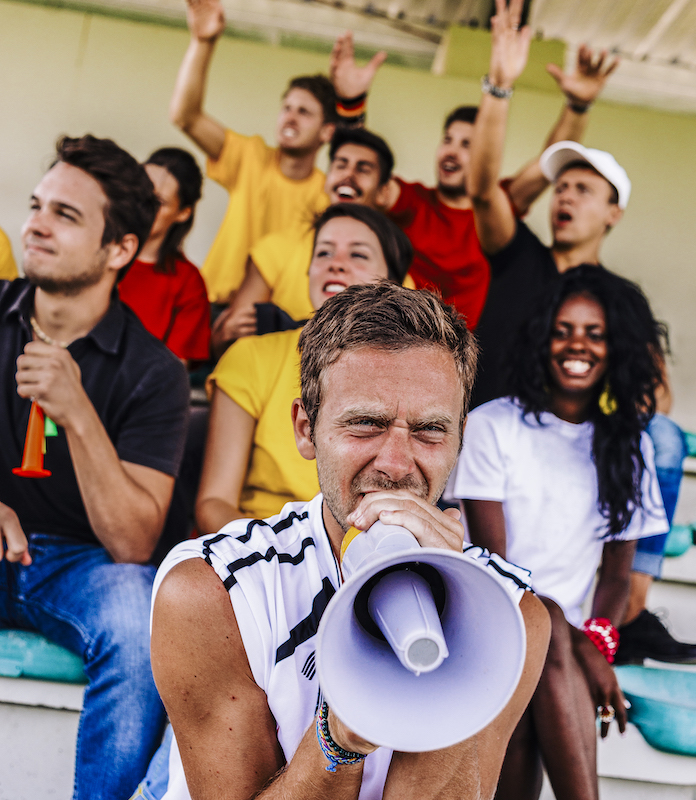 Supporters from Germany at Stadium